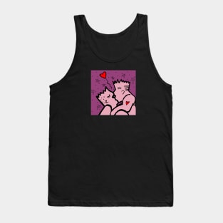 Gay Cartoon Kiss Tank Top